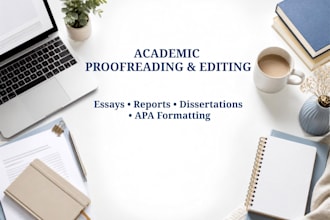 professionally proofread, edit and format your academic work