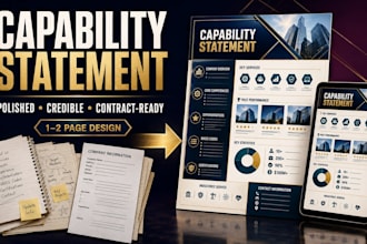 design a professional capability statement for your business