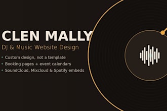 design a custom dj website with booking and event pages