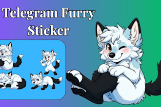 draw custom furry telegram sticker nsfw furry sticker furry pfp furry art