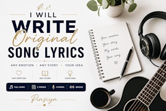 write original song lyrics for your ideas and emotions