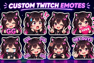 create twitch emotes, chibi emotes and sub badges