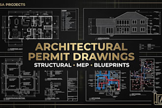 make architectural, structural, mep permit drawings and blueprints