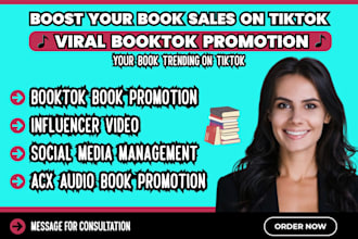 do booktok promotion and tiktok influencer video for book marketing