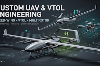design custom fixed wing vtol aircraft uav fpv or multirotor drone