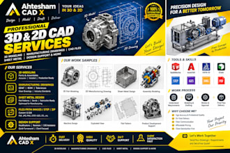 create 3d solidworks models, and 2d manufacturing drawings
