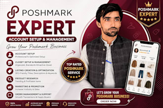 manage your poshmark store, listings and closet as a VA