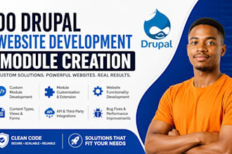 do drupal website development module creation