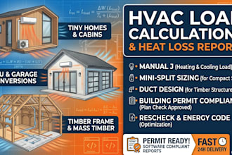 tiny home adu timber frame hvac load calculation manual j report permit