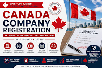 register your canada company and handle federal or provincial incorporation