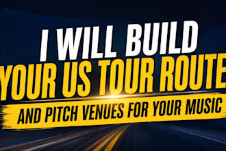 build your US tour route and pitch venues for your music