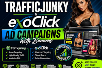 create high converting traffic junky and exoclick ad campaigns with banners