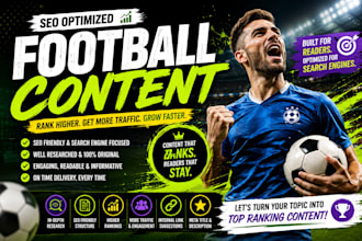 write SEO football articles for your sports website