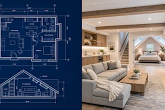 be your architect for basement finishing and attic conversion permit drawings