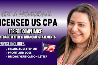 review US cpa letter financial statements prepare notary letter gaap report
