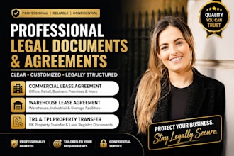 draft a warehouse lease agreement and commercial property lease