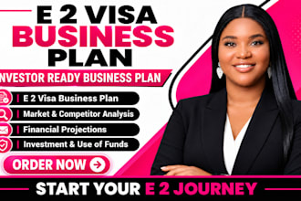 prepare a startup business plan for e2, l1, and eb2 visa approval, sba plan