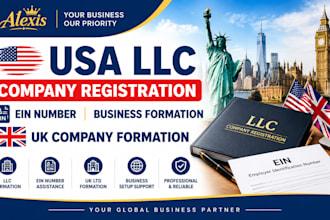 usa llc company registration, ein number business formation UK company formation
