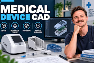 design medical device cad,healthcare product, 3d prototype and medical enclosure