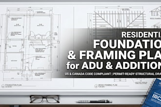 design residential foundation framing plan adu addition