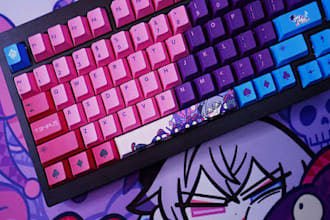 design custom keycaps, mechanical keyboard layouts and artwork