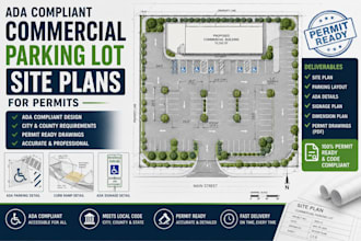 design ada commercial parking lot site plans for permits