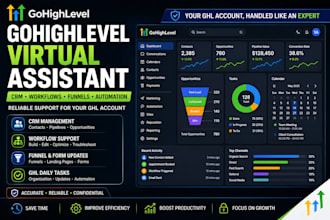 be your gohighlevel VA for CRM, workflow, funnel and automation support