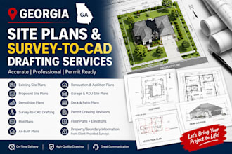 draft georgia site plans, demolition plans, survey and permit drawings