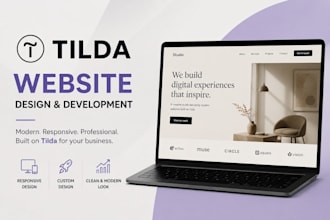 design and build a professional tilda website or tilda landing page