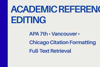 format, fix, and style your references in apa, vancouver, or chicago