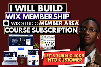 build wix membership website paid lms members area subscription, online course