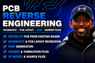 reverse engineer pcb, recreate schematic, pcb layout, bom and gerber files