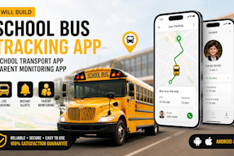 develop bus tracking app, school bus app, bus booking app, transport app