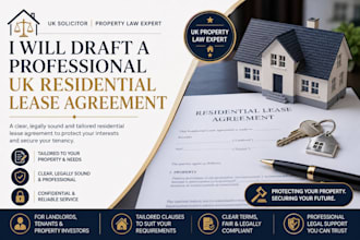 draft a professional UK residential lease agreement, review property owners