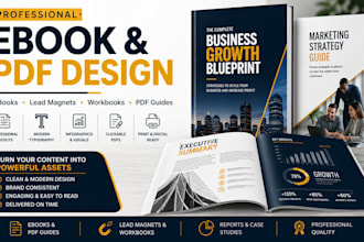 design canva ebook, lead magnet,  editable canva workbook, social media or PDF