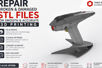 repair broken and damaged stl files for smooth and accurate 3d printing