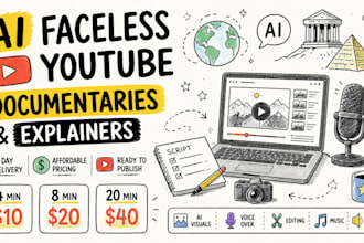 create ai faceless youtube documentaries and explainers