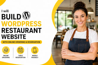 build wordpress restaurant website with online reservations