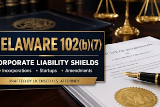 write a 102b7 charter amendment for your existing delaware entity