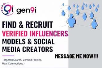 find and recruit verified influencers models and social media creators