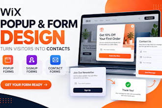 create a wix pop up form, signup form or contact form