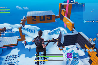 create complete fortnite uefn map, parkour map, pillar brainrot map, boxfight