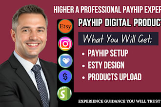 setup payhip, payhip website payhip store, stan store, shopify digital products