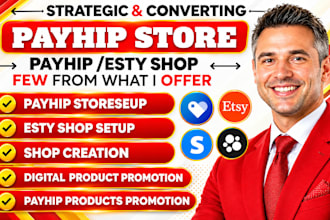 setup payhip, payhip website payhip store, stan store, shopify digital products