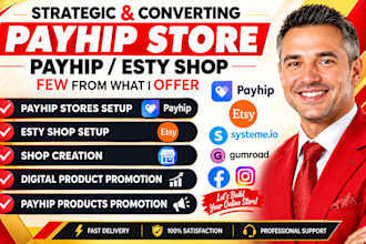 setup payhip, payhip website payhip store, stan store, shopify digital products