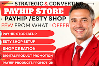 setup payhip, payhip website payhip store, stan store, shopify digital products