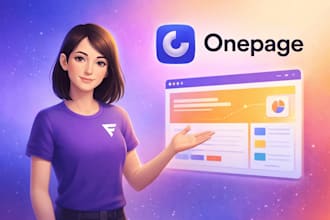 design redesign website and landing page using onepage io