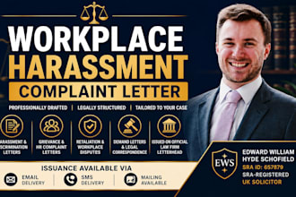 draft a professional UK workplace harassment complaint letter