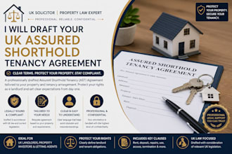 draft a UK assured shorthold tenancy agreement for landlords