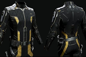 create 3d game character clothing armor accessories helmet for unity unreal